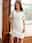 Women's Casual Dress Mini Dress Lace Casual Crew Neck White Color
