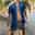 Men's Floral 2pcs Summer Hawaiian Shirt Short Sleeve Short Pants Shirts Sets Turndown Tropical Fashion Hawaiian Casual Holiday Beach Print Black Blue Khaki