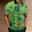 St.Patrick's Day Men's Polo Shirt Golf Shirt Zip Polo Cartoon Letter Saint Patrick Day St. Patrick's Day Clover Turndown Green Outdoor Street Short Sleeves Zipper Print Clothing Apparel Fashion