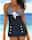 Women's Plus Size Swimwear Swimdresses Swimsuit Halter 2 Piece Printing Beach Wear Summer Polka Dot Sleeveless Bathing Suits