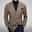 Men's Fall Tweed Wedding Casual Check/Plaid Blazer Jacket Regular Tailored Fit Leaf Santa Claus Double Breasted Six-buttons Brown Grey