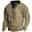 Men's Plus Size Big Tall T shirt Tee Henley Shirt Tee Stand Collar Green Khaki Gray Long Sleeve Outdoor Going out Button-Down Plain Clothing Apparel Polyester Stylish Solid Casual