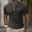 Men's Waffle Polo Shirt Golf Shirt Casual Holiday Lapel Quarter Zip Short Sleeve Fashion Basic Plain Quarter Zip Summer Regular Fit Black White Blue Beige Gray Waffle Polo Shirt