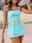 Women's Swimwear Tankini 2 Piece Boy Leg Swimsuit Mesh Backless High Waist Vacation Beach Wear Solid Color Sleeveless Bathing Suits