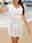 Women's Swimwear Cover Up Swimsuit Backless Tummy Control High Waist Slim Vacation Beach Wear Solid Color V Neck Short Sleeves Bathing Suits