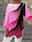 Women's Tunic Blouse Chiffon Stylish Neon & Bright Ombre Print Asymmetric Hem Long Sleeve Long Tops Round Neck Casual Daily Pink Purple Orange Green Gray Spring Fall