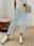 Women's Linen Pants Baggy Pants Faux Linen Pocket Baggy Print Striped Lines / Waves Full Length White Spring, Fall, Winter, Summer