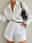Women's Daily Shirt Baggy Shorts Long Sleeve Shirt Collar Solid Color Patchwork Outdoor Gray purple White Blue Spring &  Fall Regular Fit