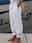 Women's Casual Pants White High Waist Lace Trim Breathable Loose Fit Straight Leg Fashion Bottoms Lightweight Summer Spring Elegant Comfortable