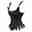 Women's Corset Tops Retro Tummy Control Push Up Party & Evening Club Sexy Overbust Corset Flower Hook & Eye Lace Up