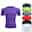 Men's Compression Shirt Running Shirt Short Sleeve Tee Tshirt Athletic Summer Breathable Quick Dry Moisture Wicking Soft Gym Workout Running Active Training Sportswear Activewear Striped Violet Black