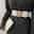 round buckle chain elastic elastic girdle female outer suit dress pearl disc black retro belt