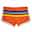 Men's Swimwear Swim Trunks Swim Brief Print Stripe Antibacterial Leak Proof Beach Swimming Pool Fashion Simple Blue Orange Micro-elastic