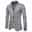 Men's Blazer Office & Career Daily Wear Outdoor Pocket Spring Fall Plain Stylish Warm Ups Lapel Dark Grey Black White Light Grey Jacket