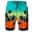 Men's Board Shorts Swim Shorts Swim Trunks Summer Shorts Beach Shorts Drawstring Elastic Waist 3D Print Graphic Coconut Tree Breathable Quick Dry Short Casual Daily Holiday Streetwear Hawaiian Black