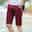 Men's Chino Shorts Bermuda shorts Work Shorts Pocket Plain Comfort Breathable Knee Length Outdoor Casual Daily Cotton Blend Twill Fashion Streetwear Black Wine