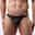 Men's 1 PC G-string Underwear PU Spandex Pure Color Low Waist Black