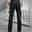 Men's Dress Pants Flared Pants Bell Bottom Trousers Pocket Straight Leg Solid Colored Comfort Wedding Office Business Streetwear Retro Black White Micro-elastic