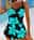 Women's Plus Size Swimwear Tankini 2 Piece Swim Dress Swimsuit 2 Piece Floral Strap Summer Bathing Suits