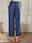 Women's Chinos Baggy Pants Cotton Linen Side Pockets Baggy Mid Waist Ankle-Length Navy Blue Summer