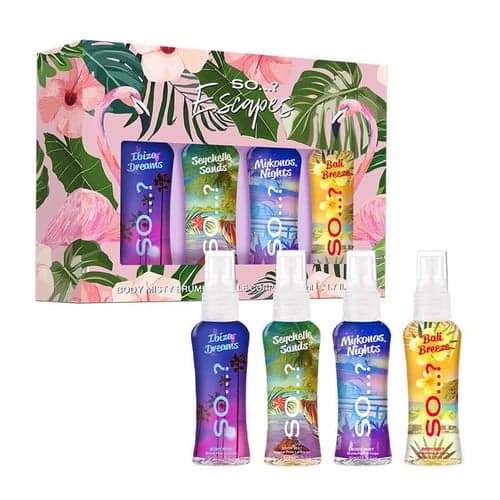 <div>So...? Escapes Mini Body Mist Gift Box 4 x 50 ml&nbsp;</div>