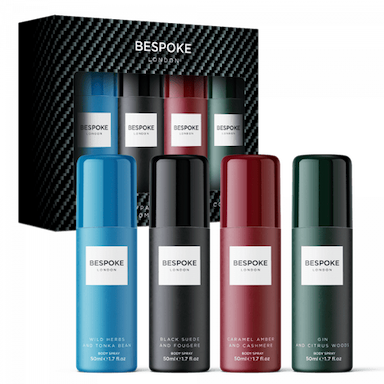 <div>Bespoke Mini Body Spray Gift Set 4 x 50 ml&nbsp;</div>