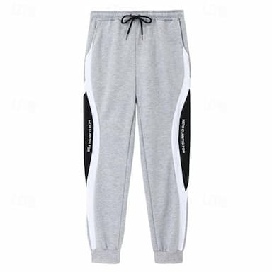 Men's Sweatpants Joggers Trousers Pocket Drawstring Color Block Comfort Casual Daily Holiday Sports Stylish Black Grey Micro-elastic