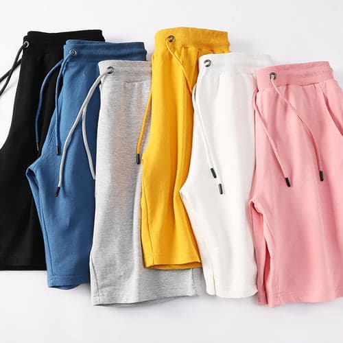 Men's Athletic Shorts Sweat Shorts Terry Shorts Pocket Drawstring Elastic Waist Plain Comfort Outdoor Daily Going out Fashion Streetwear Black White