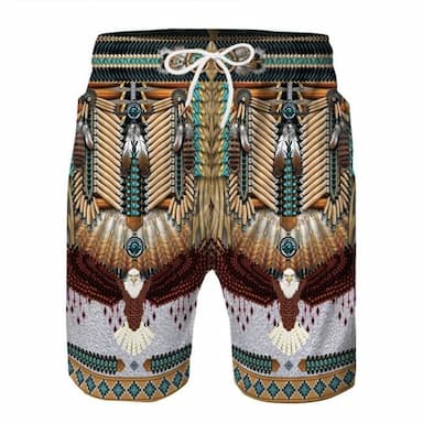Men's Graphic Indian Culture Swimming Trunks Board Shorts Swim Shorts Mid Waist Hawaiian Ethnic Boho Casual Daily Holiday Drawstring Elastic Waist 3D Print Designer Clothing Apparel