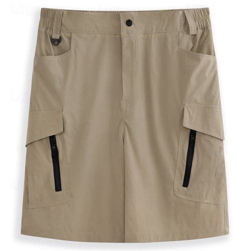 Men's Tactical Shorts Cargo Shorts Zipper Pocket Plain Waterproof Breathable Outdoor Daily Going out Fashion Casual Black Green