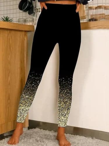 Women's Normal Tights Leggings Designer Sparkle Sparkle & Shine Ankle-Length High Waist Graphic Prints Flower / Floral Print Tummy Control Butt Lift Comfort High Elasticity Yoga Weekend A B C D Skinny