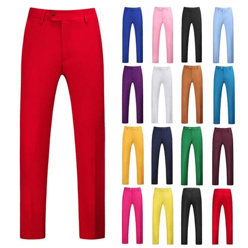 Men's Dress Pants Trousers Chinos Pocket Plain Breathable Outdoor Wedding Business Casual Retro Vintage Classic turmeric Black Stretchy