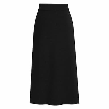 Women's Skirt Pencil Work Skirts Fashion Basic Casual Midi Skirts Solid Colored Split Knitting Office / Career Street caramel Black Wine khaki Autumn / Fall Woolen