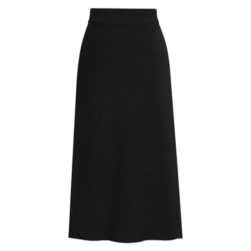 Women's Skirt Pencil Work Skirts Fashion Basic Casual Midi Skirts Solid Colored Split Knitting Office / Career Street caramel Black Wine khaki Autumn / Fall Woolen