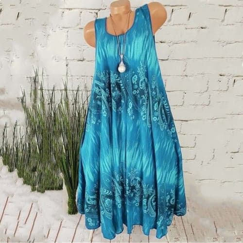Women's Plus Size Curve Shift Dress Floral Round Neck Print Sleeveless Spring Summer Casual Random Print Short Mini Dress Casual Daily Dress