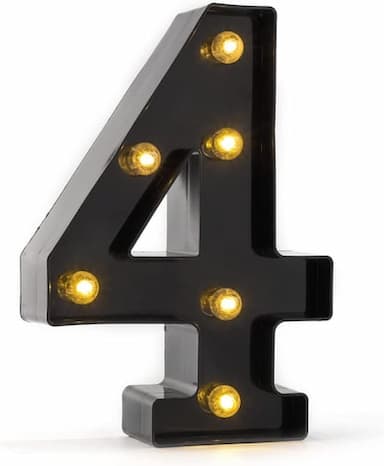 LED Letters Lights 26 Alphabet & Arabic Battery Operated Black Decorative Marquee Lamps for Events Wedding Party Birthday Home Bar(Cool Black) Newly Design
