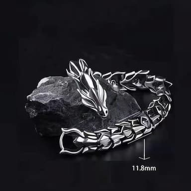 longrui cross-border new products retro dragon head longlin bracelet hip-hop domineering exaggerated punk keel bracelet wholesale