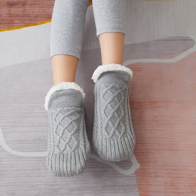 Women's 1 Pair Socks Slipper Socks Fashion Comfort Novelty Fleece Solid Colored Casual Daily Indoor Warm Winter Fall Black Blue Wine Home Outfits