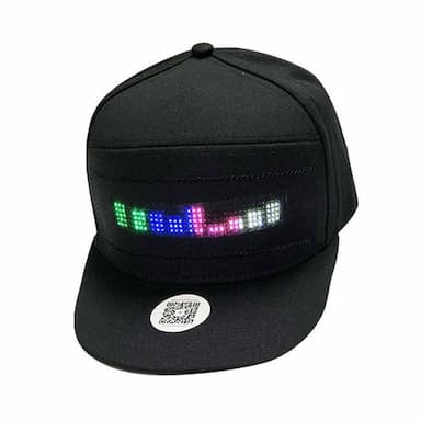 Unisex Bluetooth LED Mobile Phone APP Controlled Baseball Hat Scroll Message Display Board Hip Hop Street Snapback Cap