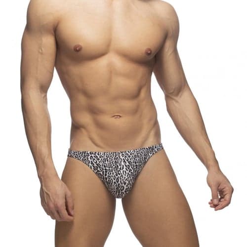 Men's Swimwear Swim Briefs Swim Thong Print Color Block Breathable Soft Daily Wear Weekend Stylish Simple Black White