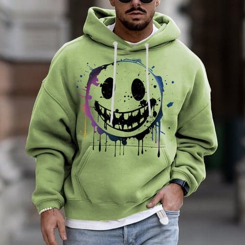 Men's Cartoon Graphic Prints Hoodie Hoodies Sweatshirt Pullover Hoodie Sweatshirt Long Sleeve Hooded Sweatshirt Hooded Streetwear 3D Print Daily Sports Pink Blue Print Spring &  Fall Designer