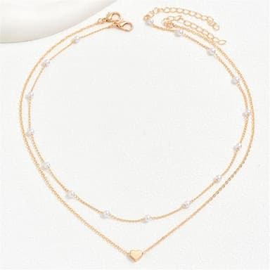 Women's necklace Fashion Outdoor Heart Necklaces Gold