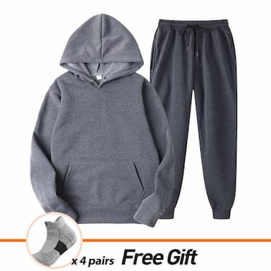 Men's Women's Tracksuit Sweatsuit Casual Fall Long Sleeve Velvet Thermal Warm Soft Fitness Running Jogging Sportswear Activewear Solid Colored Dark Grey Black White