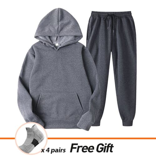 Men's Women's Tracksuit Sweatsuit Casual Fall Long Sleeve Velvet Thermal Warm Soft Fitness Running Jogging Sportswear Activewear Solid Colored Dark Grey Black White