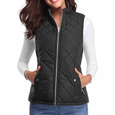 Women's Hiking Vest Sleeveless Top Outdoor Thermal Warm Quick Dry Zipper Pocket Soft Winter Zipper Pocket Sporty Dark Grey Black White Hunting Fishing Climbing