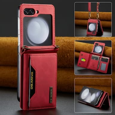 Phone Case For Samsung Galaxy Z Flip 6 Z Flip 5 Z Flip 4 Z Flip 3 Wallet Case Wallet Magnetic Full Body Protective Retro TPU PU Leather