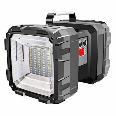 Super Bright 100000LM Double Head Handheld LED Spotlight Flashlight Searchlight Waterproof Rechargeable Floodlight LED Work Light Outdoor Hiking Camping Lantern
