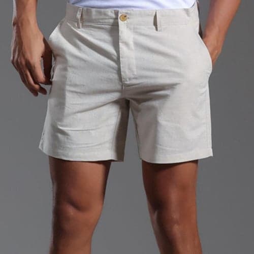 Men's Shorts Linen Shorts Summer Shorts Front Pocket Solid Color Comfort Breathable Short Casual Daily Vacation Fashion Black White Inelastic