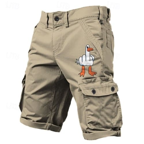 Men's Cargo Shorts Multiple Pockets Graphic Graffiti Outdoor Short Sports Outdoor Classic Micro-elastic Shorts