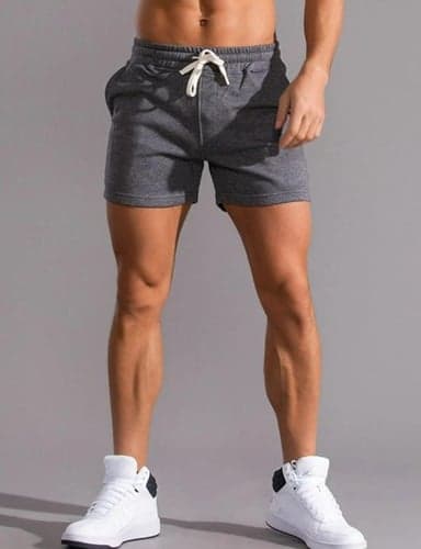 Men's Sweat Shorts Shorts Summer Shorts Drawstring Elastic Waist Solid Color Comfort Breathable Short Outdoor Daily Fashion Casual / Sporty Black White Micro-elastic